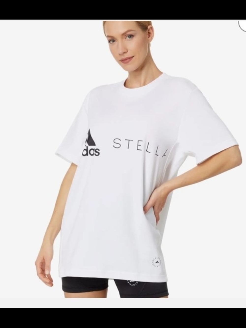 Adidas by Stella McCartney White Logo Oversized Tee